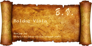 Boldog Viola névjegykártya